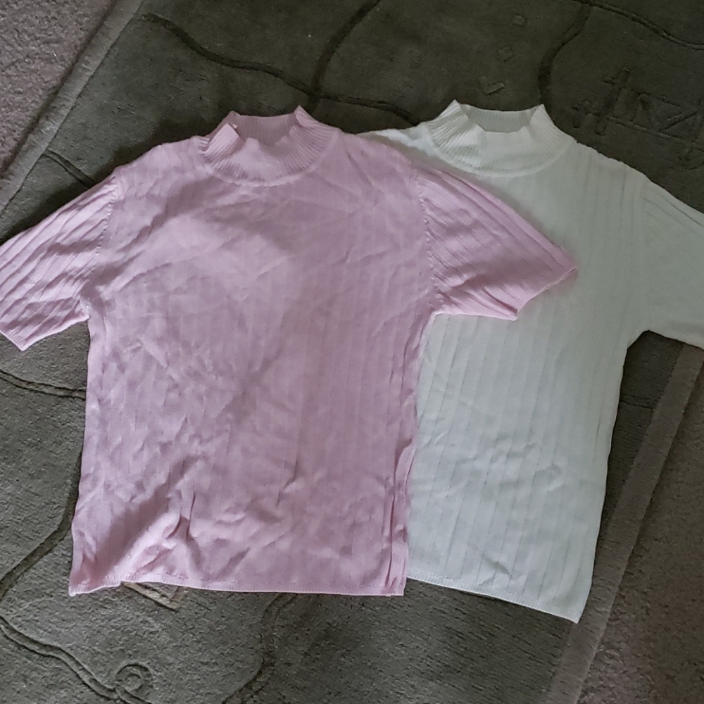 Wacko cotton/rayon short sleeves turtlenecks